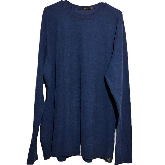 Agave Denim Smith Standard Fit Thermal Shirt Long Sleeve Crew Neck Blue XXL - Picture 1 of 5